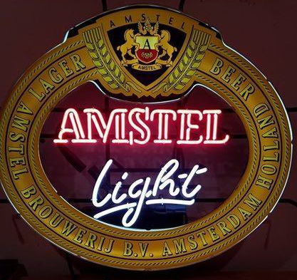 Amstel Light Round Logo Neon Sign
